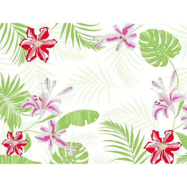 Placemats papier 30x40cm Tropical Lilly