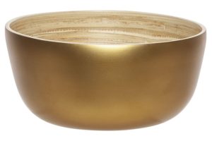 BOWL GOUD Ø20 ↨10CM ROND BAMBOE