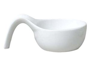 Bowl shape spoon white Ø15-23.5 ↨9.5 cm