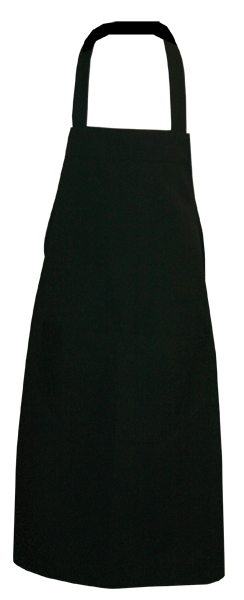 Cuinox Apron with bavet L100x77cm 2 pockets black