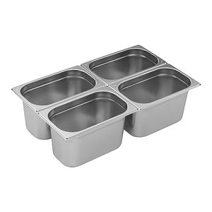 Gastronorm container stainless steel 1/4 ↨150mm