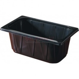 PP bowl 265x161 ↨100mm black 1/4GN 2700ml