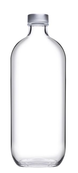 Bottle 1000ml + cap Ø92 ↨250mm