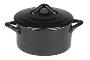 Ovenschotel black met dksl Ø10 ↨h5 0.2L