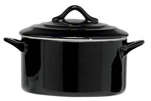 Ovenschotel black met dksl Ø12.5 ↨7 0.5L