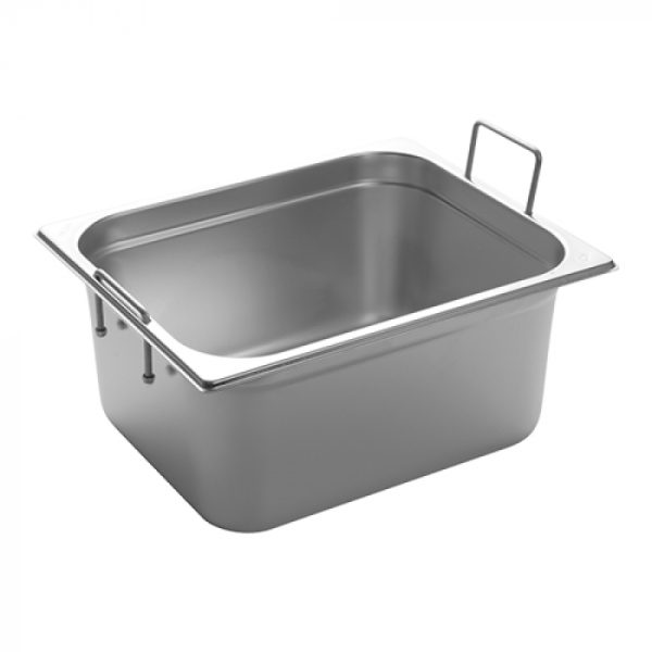 Gastronorm container stainless steel with handle 1/2 ↨150mm