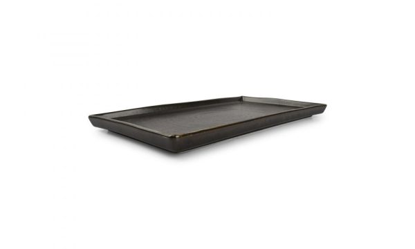 Lignes noires Assiette 30x17cm