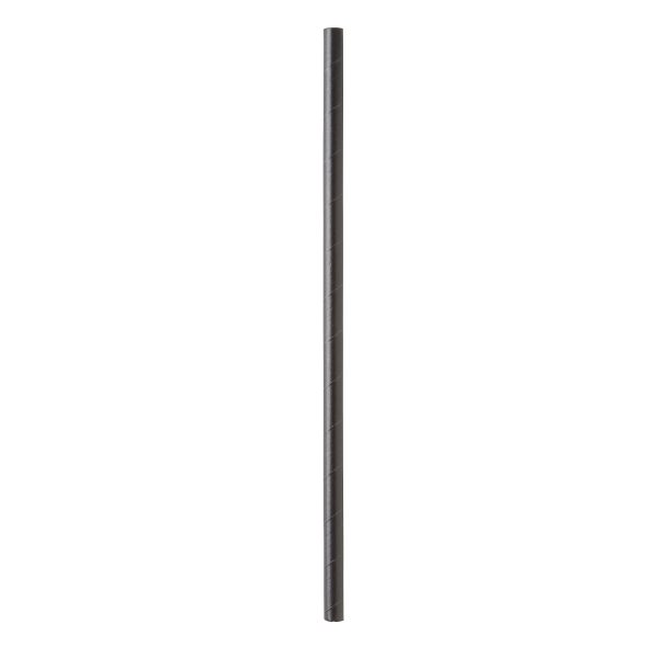 Carton paille noir 8x250mm (Milkshake)