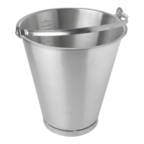 Bucket stainless steel 15L high Stootr.
Size spring Ø33.5 ↨35cm