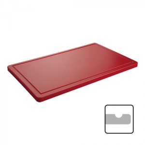 Cutting board GN1/1 53x32.5 ↨2cm Red w/trench