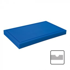 Cutting board 50x30 ↨4cm Blue w/trench