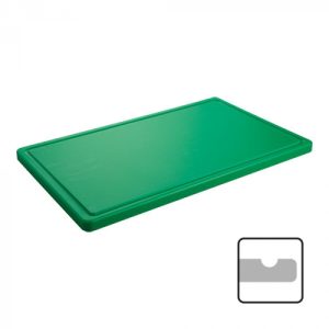 Cutting board GN1/1 53x32.5 ↨2cm Green w/trench