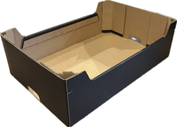 Foodbox PE zwart 600x400 ↨177mm (Food safe)